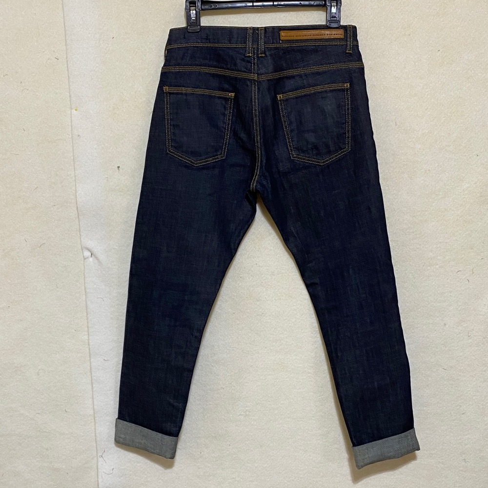 Zara Men’s Indigo Slim Jeans with Contrast Stitching - Picture 6 of 9